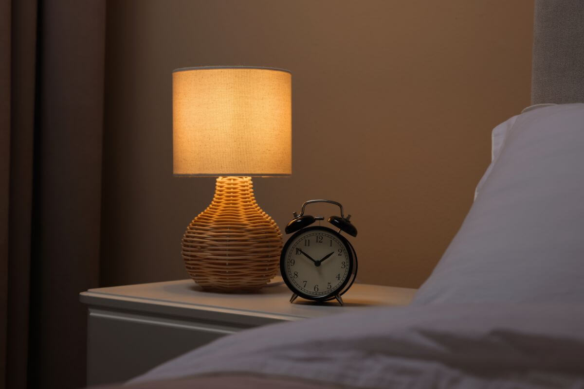 Bedroom clock illustrating sleepless nights and the search for Bible verses for sleepless nights